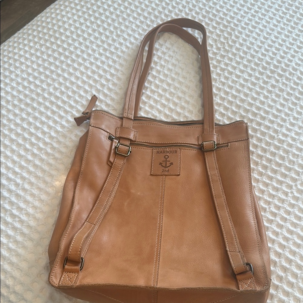 Tan Leather Backpack/shoulder bag